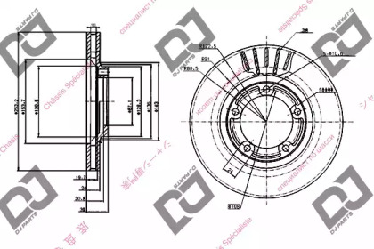 Тормозной диск DJ PARTS BD1233